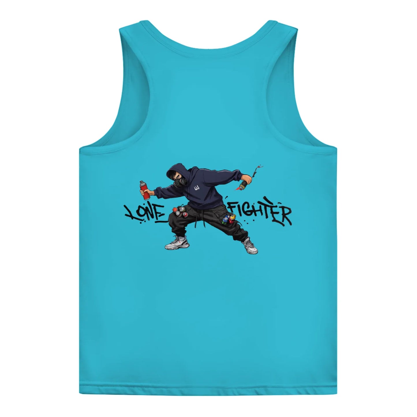 Damen Basic Tank Top Spray Alone, Fight Alone