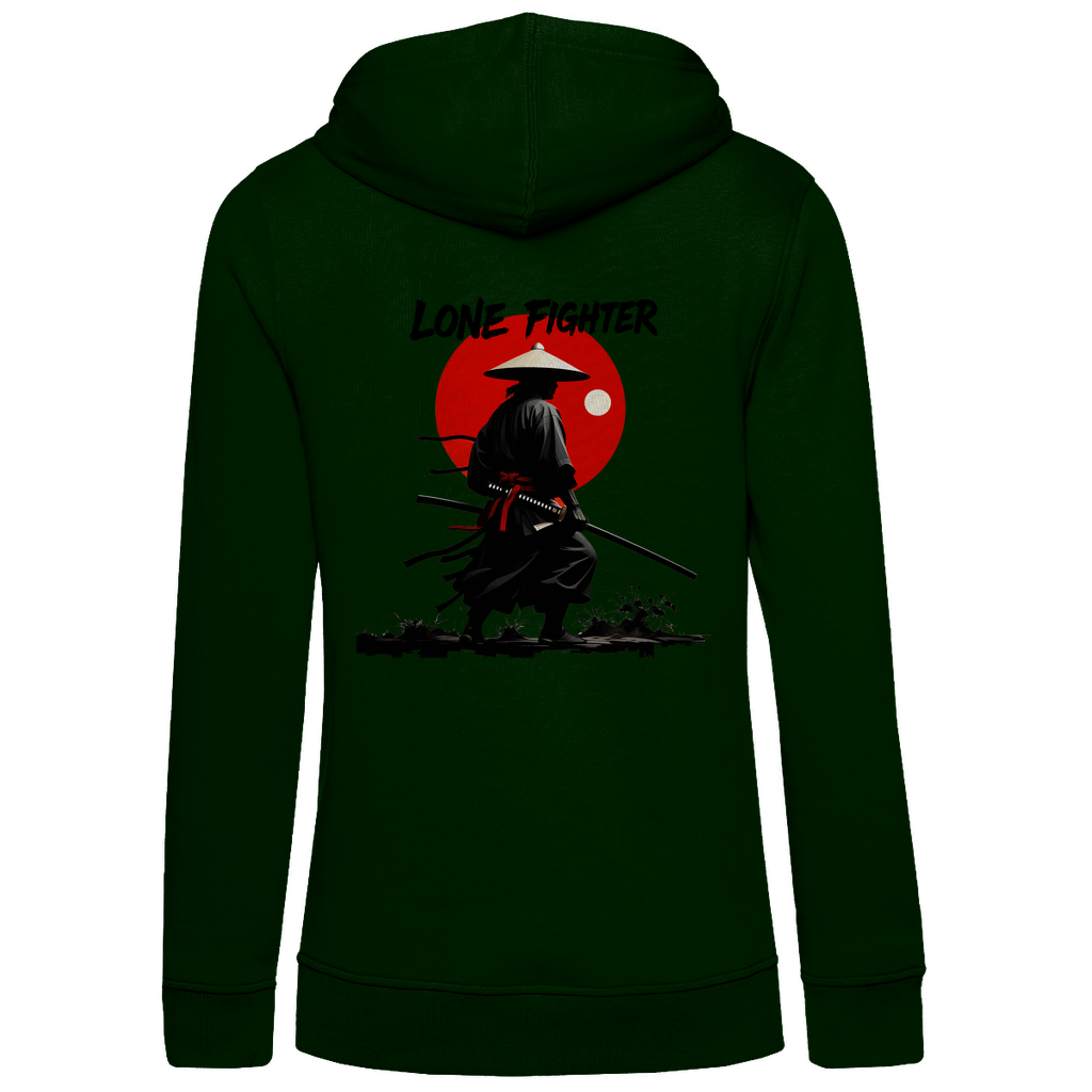 Damen Premium Bio Hoodie Shadow of Bushido