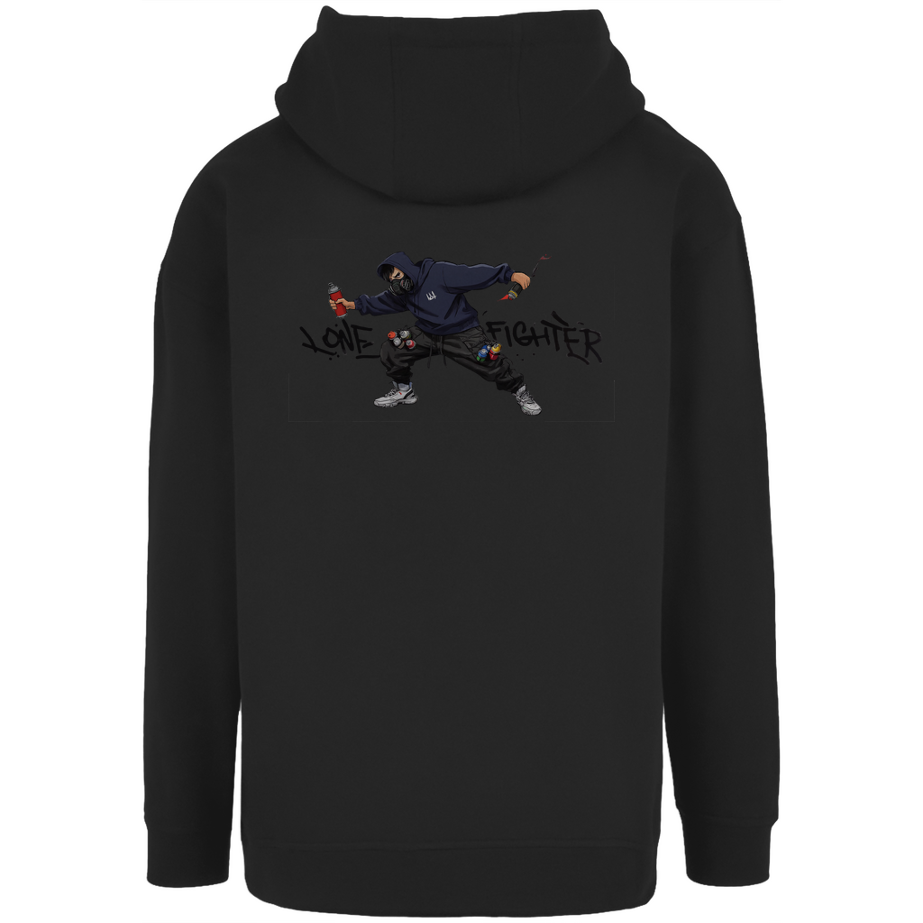 Unisex Oversize Hoodie Spray Alone, Fight Alone