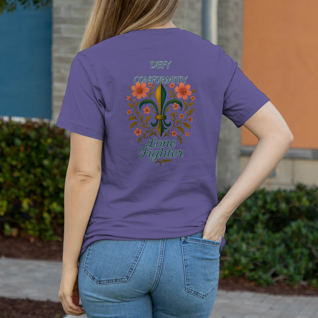 Damen T-Shirt Fleur de lis