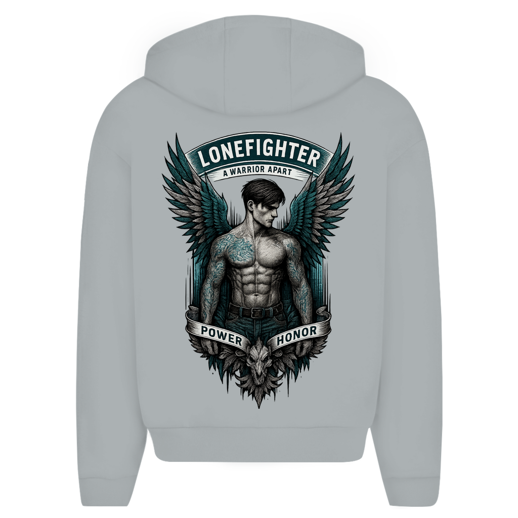 Herren Oversize Zipper Hoodie Warrior Soul