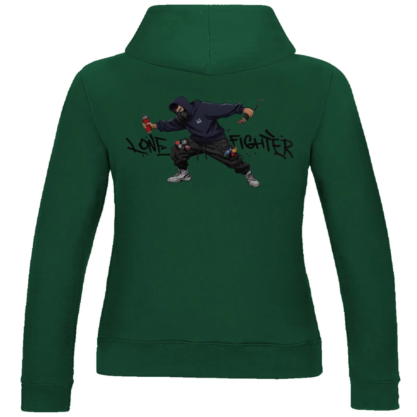 Damen Hoodie Spray Alone, Fight Alone