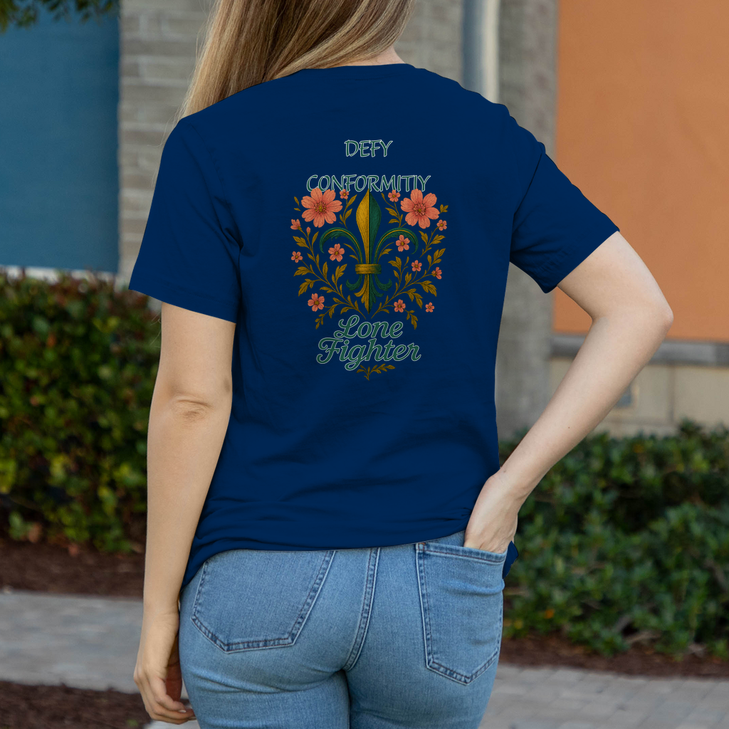Damen T-Shirt Fleur de lis