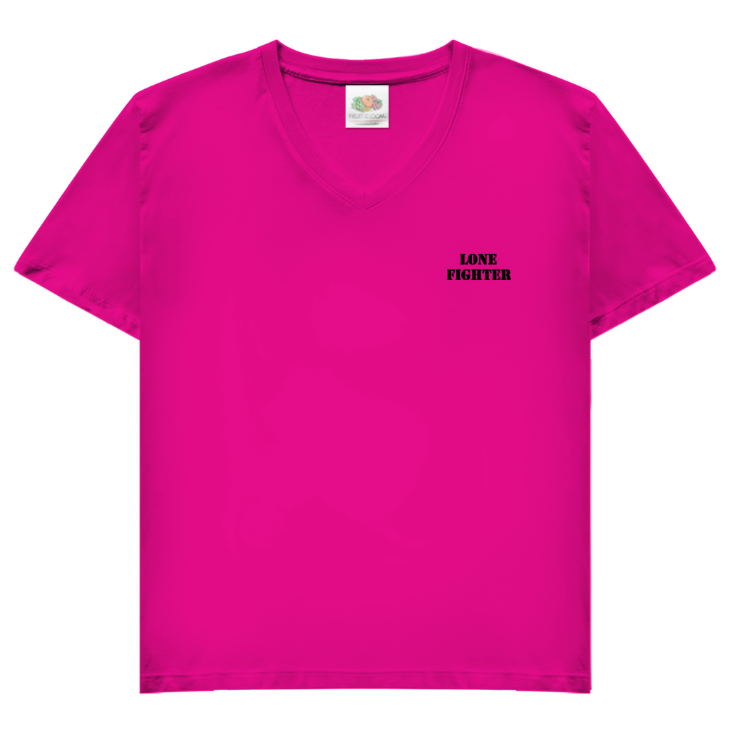 Damen Basic V-Neck T-Shirt Determination