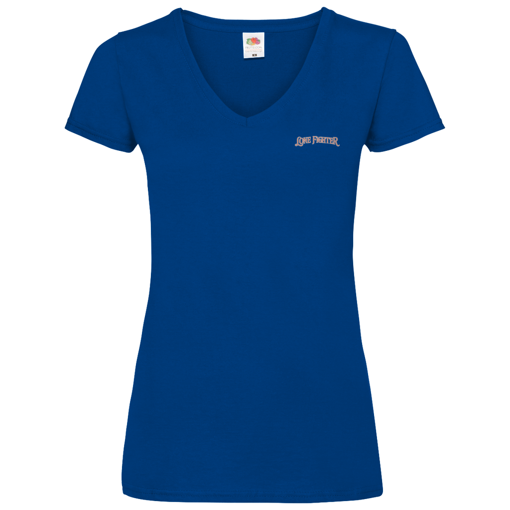 Damen Basic V-Neck T-Shirt Cherry Blossom