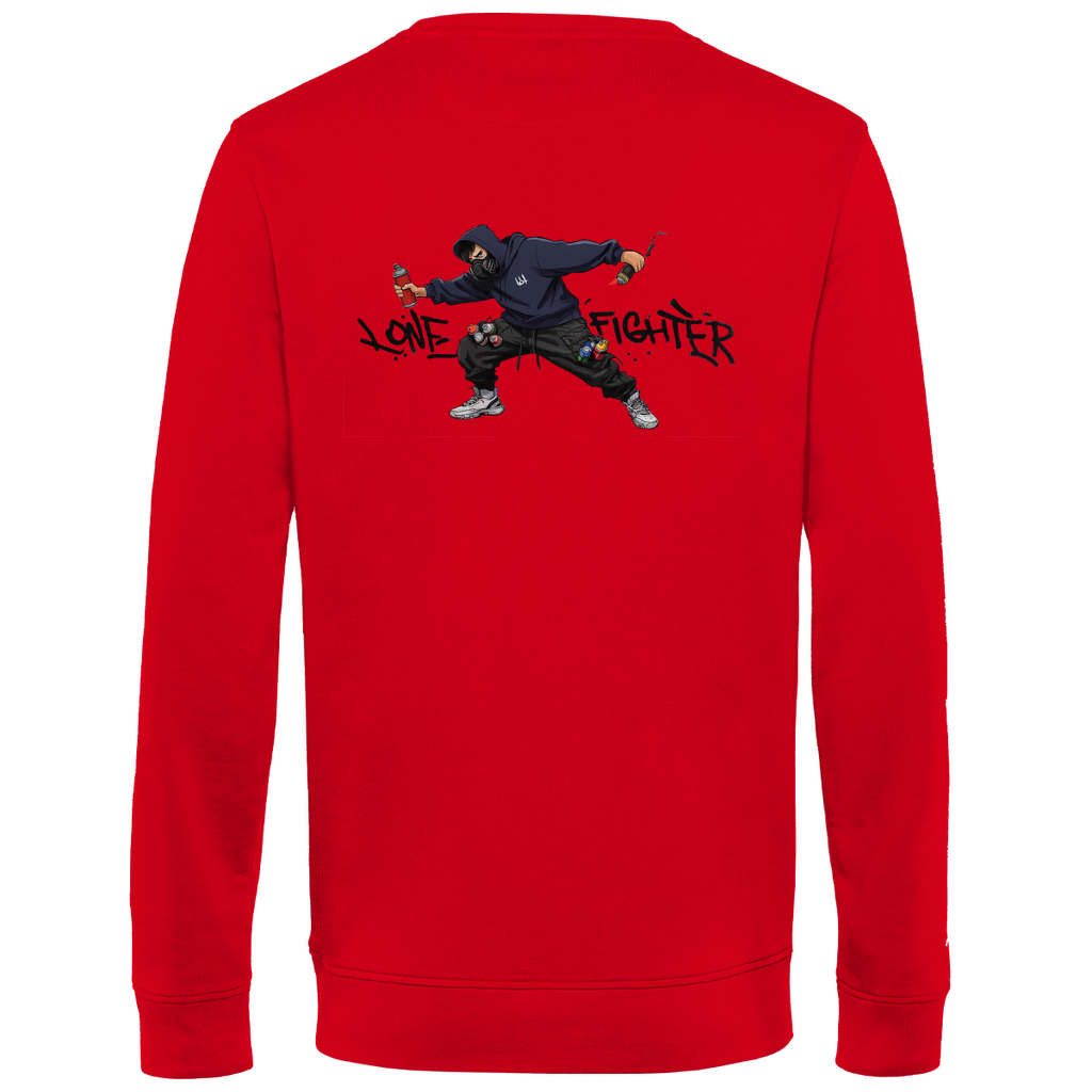 Herren Premium Bio Sweatshirt Spray Alone, Fight Alone