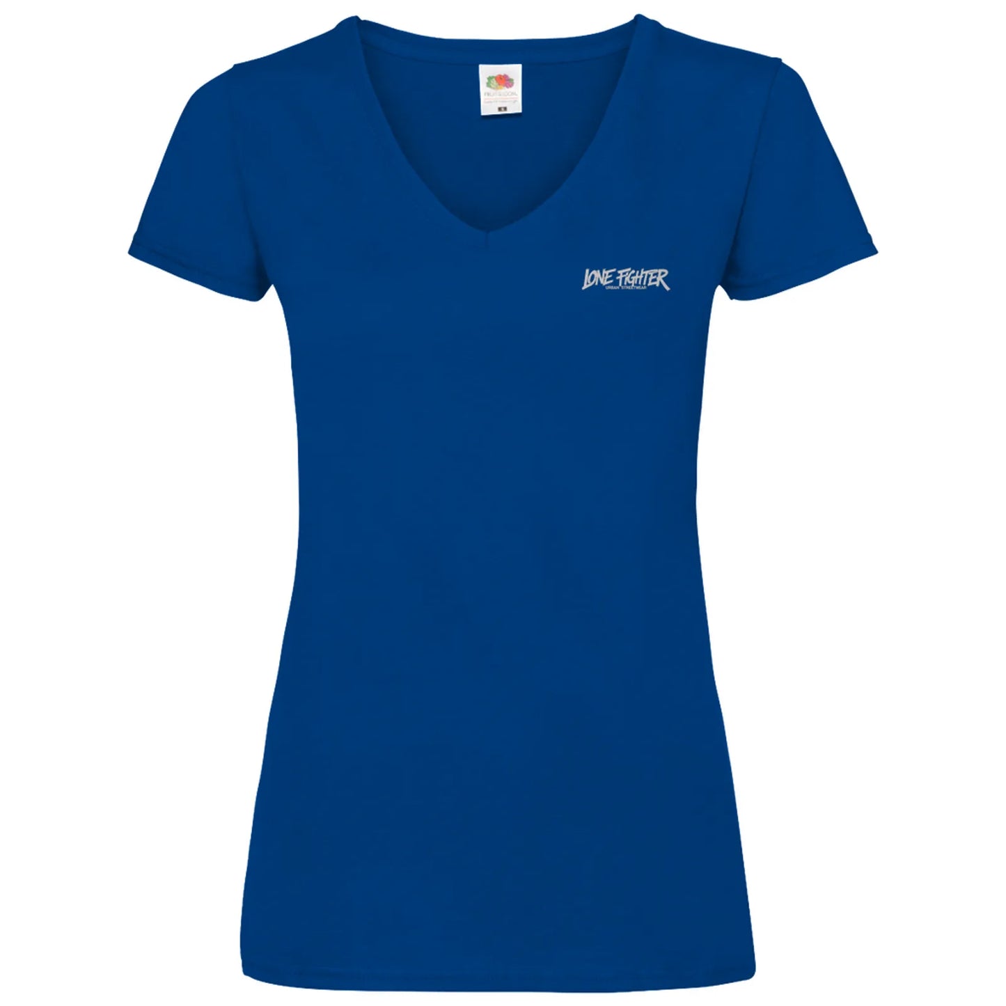 Damen Basic V-Neck T-Shirt Spray Alone, Fight Alone