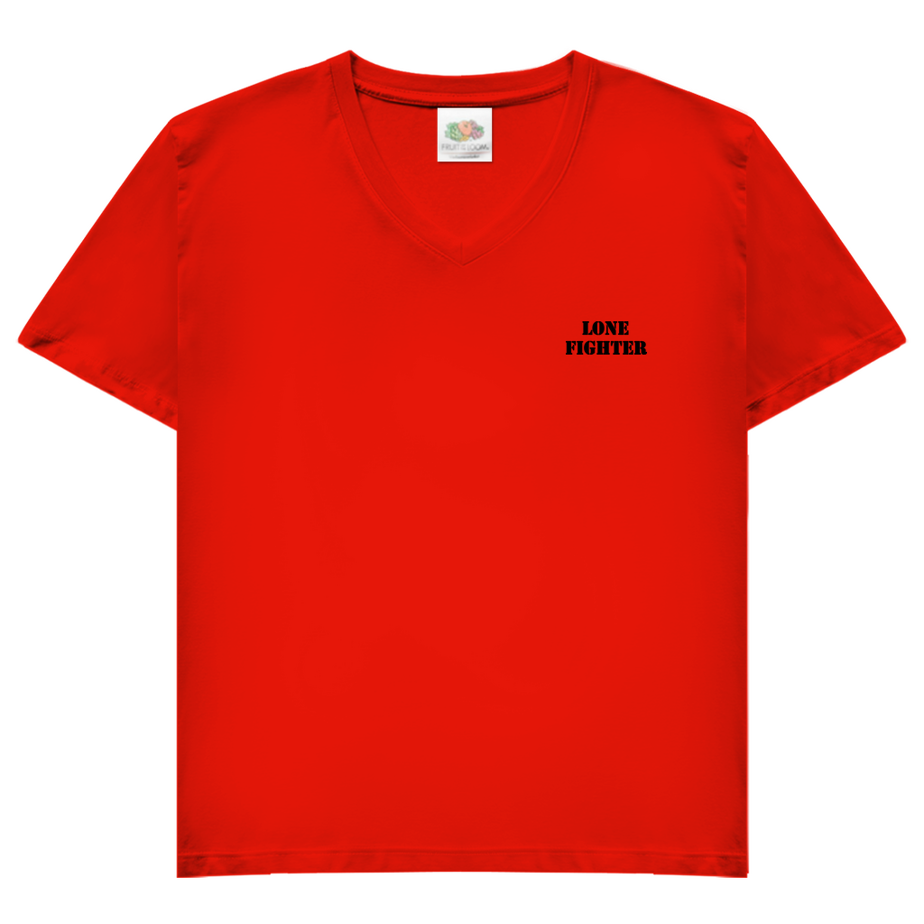 Damen Basic V-Neck T-Shirt Determination
