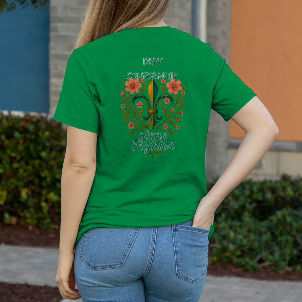 Damen T-Shirt Fleur de lis