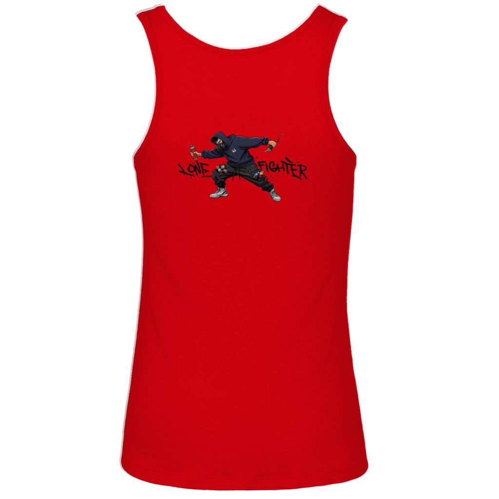 Damen Premium Organic Tank Top Spray Alone, Fight Alone
