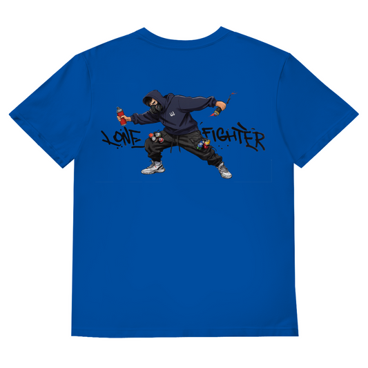 Herren Basic V-Neck T-Shirt Spray Alone, Fight Alone