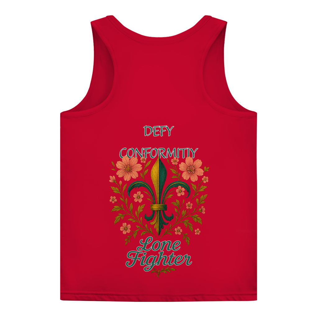 Damen Basic Tank Top Fleur de lis