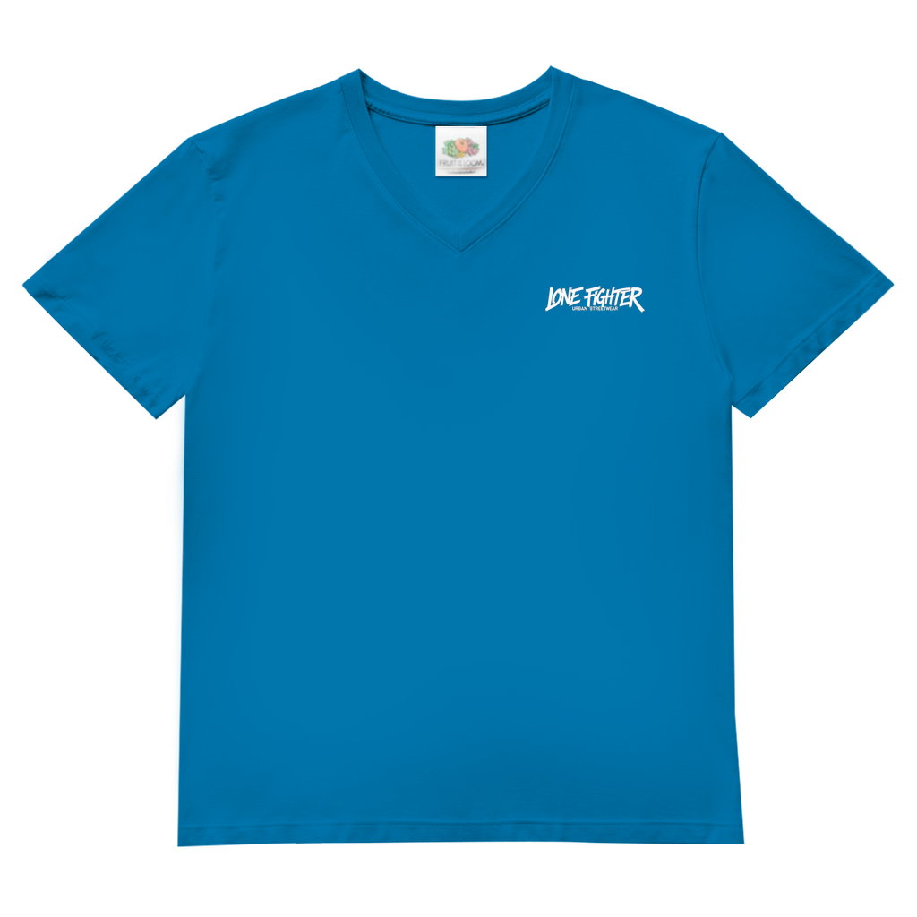 Herren Basic V-Neck T-Shirt Spray Alone, Fight Alone
