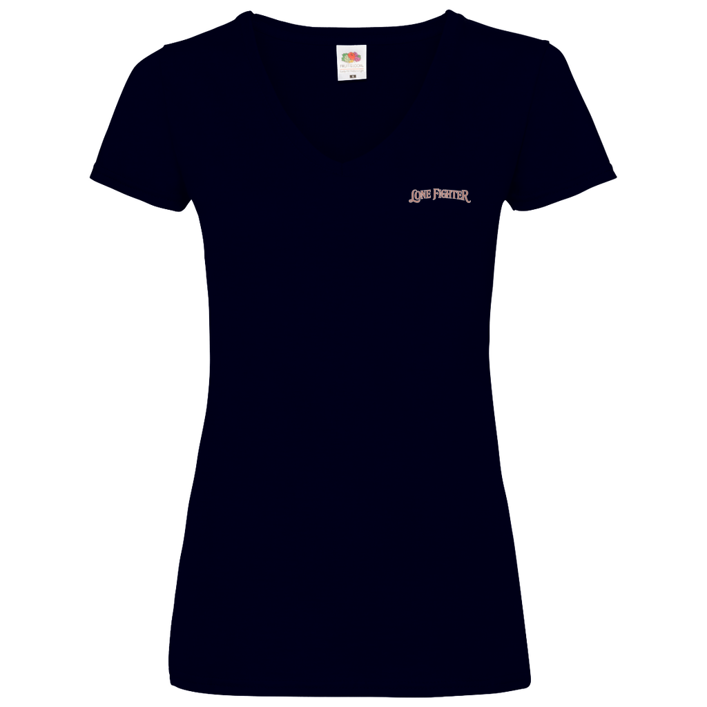 Damen Basic V-Neck T-Shirt Cherry Blossom