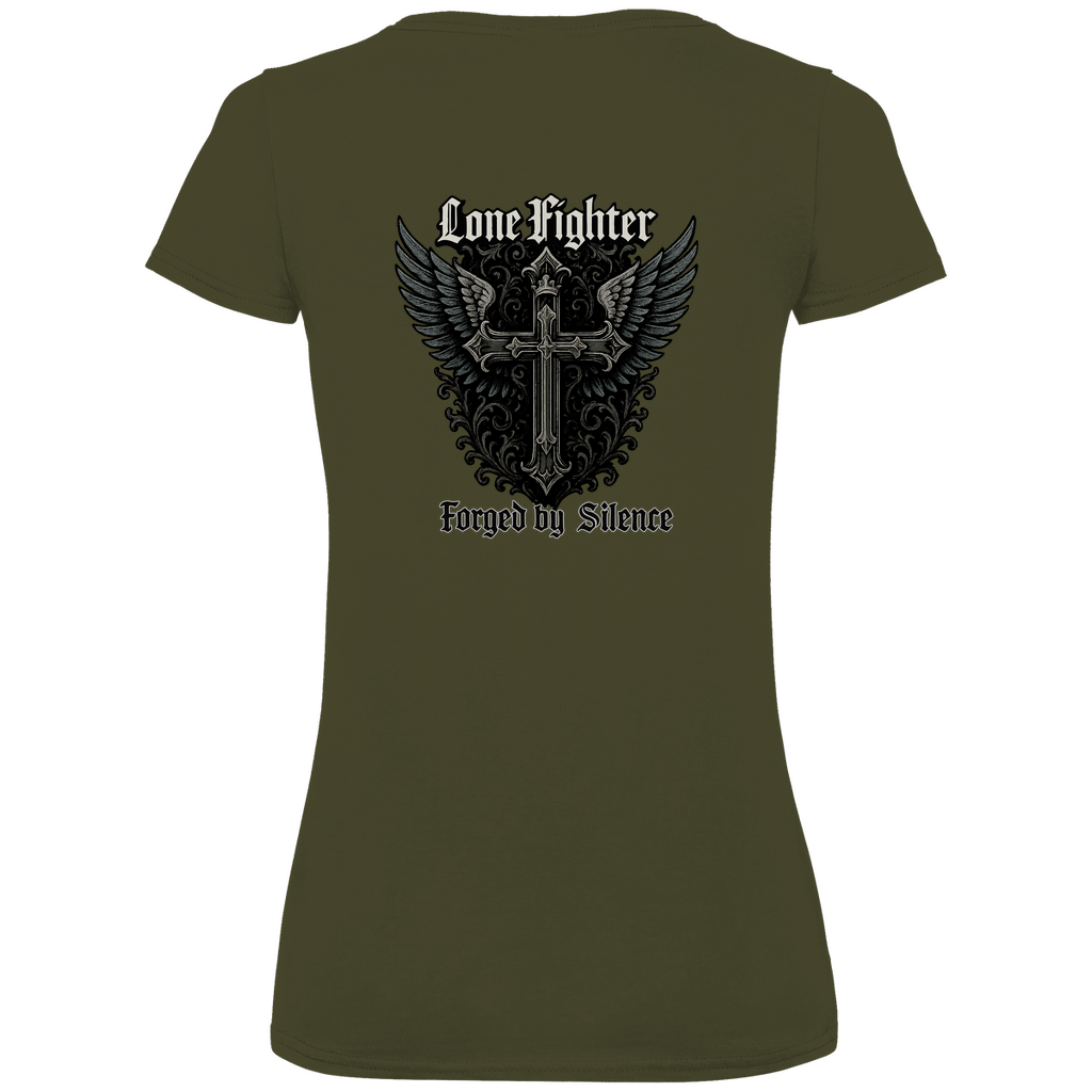 Damen Premium Bio V-Neck T-Shirt Wings of Resolve