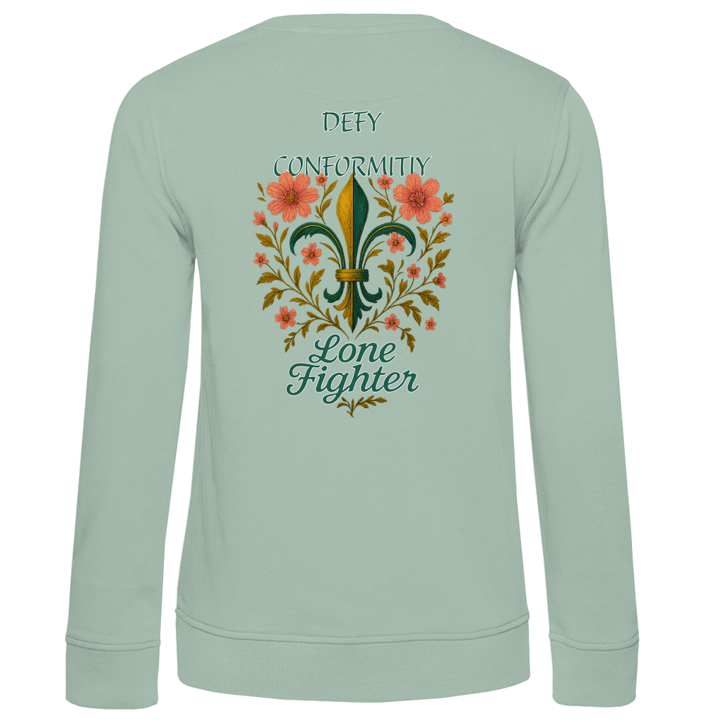 Damen Premium Bio Sweatshirt Fleur de lis