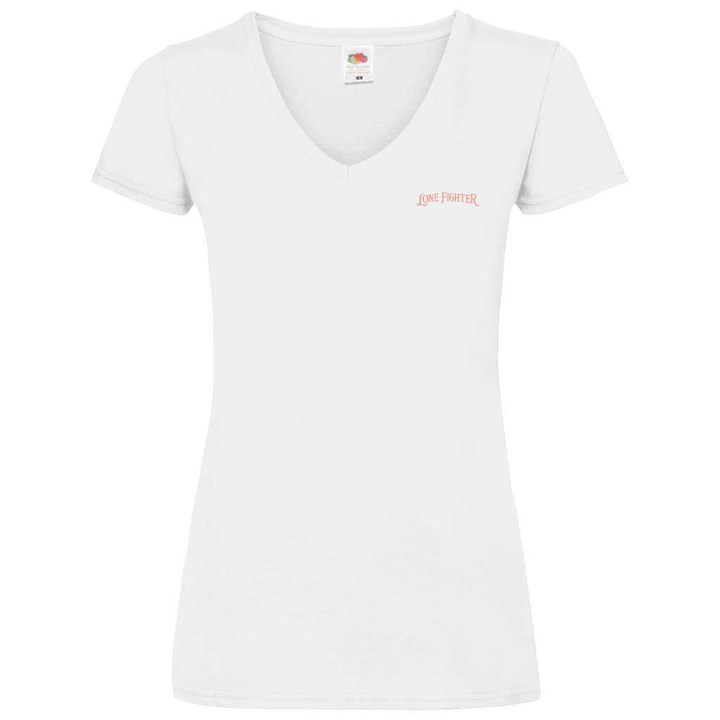 Damen Basic V-Neck T-Shirt Cherry Blossom