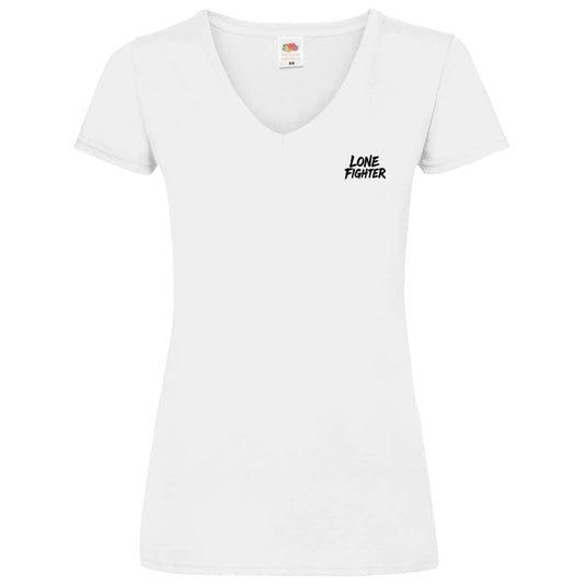 Damen Basic V-Neck T-Shirt Sakura