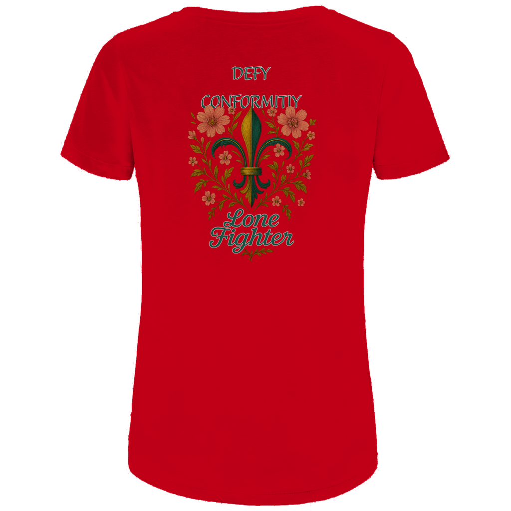Damen Premium Bio T-Shirt Fleur de lis