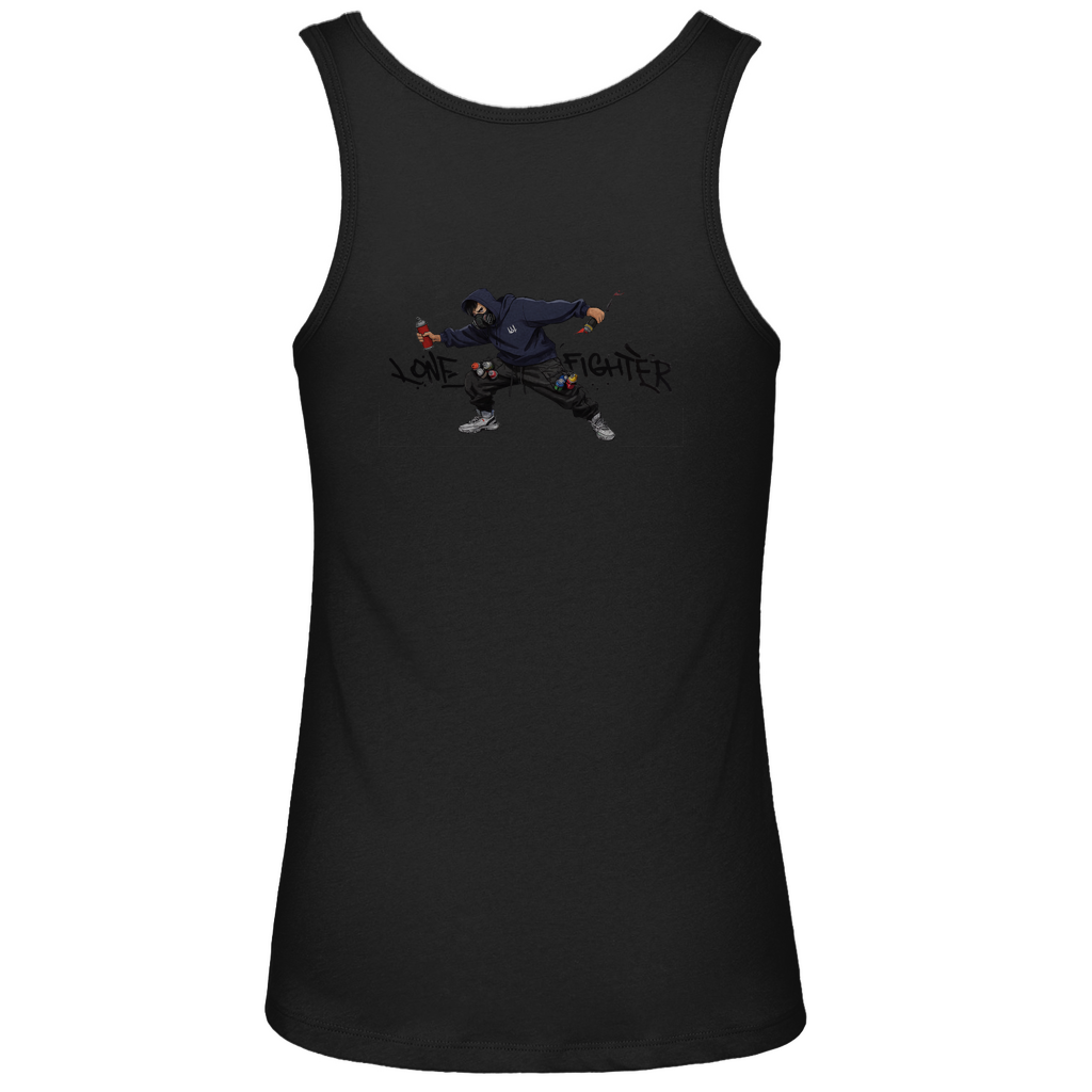 Damen Premium Organic Tank Top Spray Alone, Fight Alone