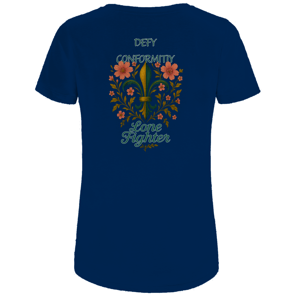 Damen Premium Bio T-Shirt Fleur de lis
