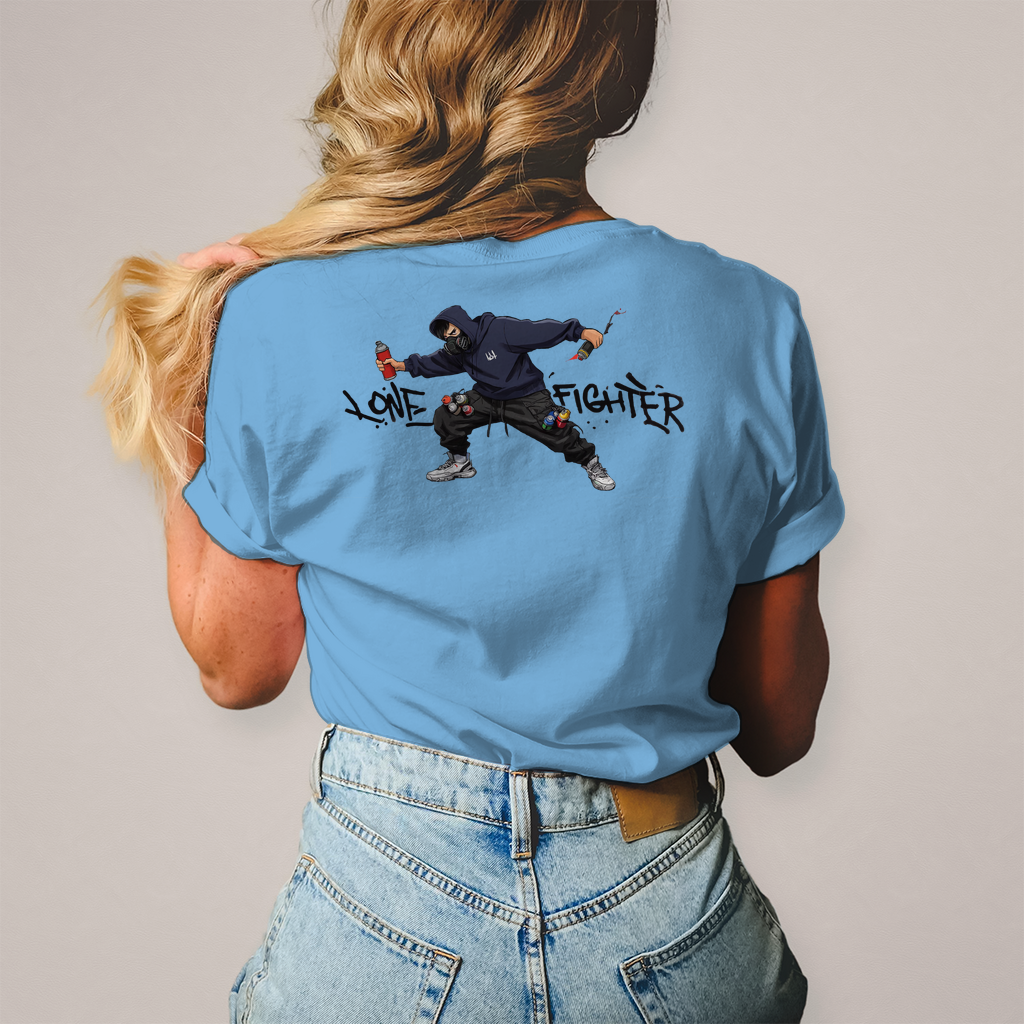 Damen T-Shirt Spray Alone, Fight Alone