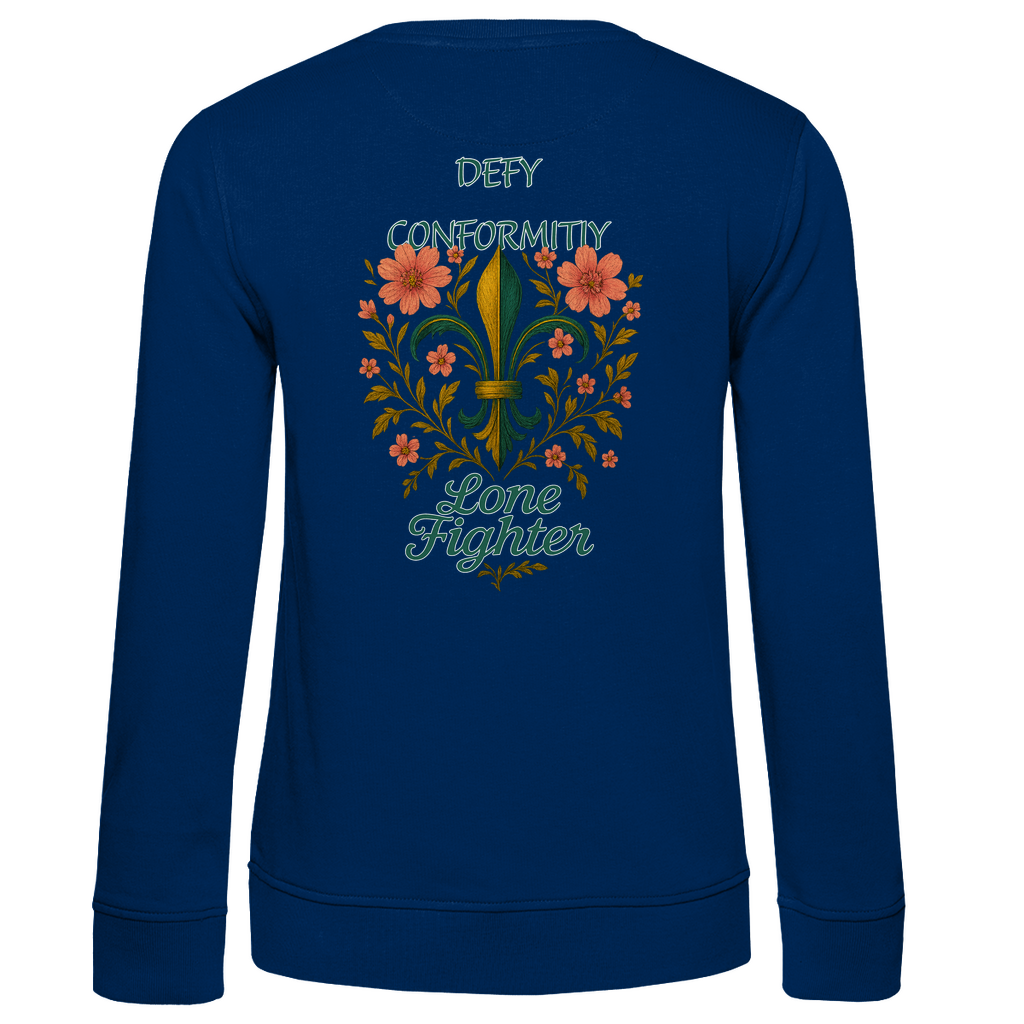 Damen Premium Bio Sweatshirt Fleur de lis