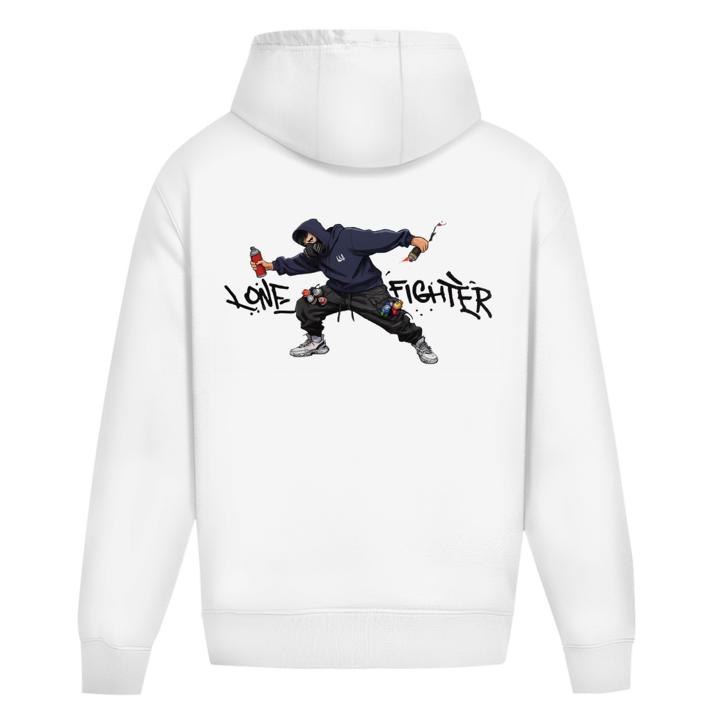 Oversize Hoodie Ohne Kordel Spray Alone, Fight Alone