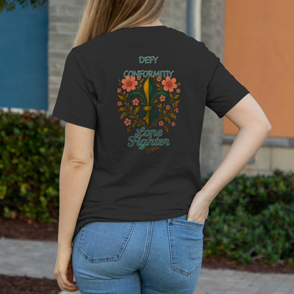 Damen T-Shirt Fleur de lis