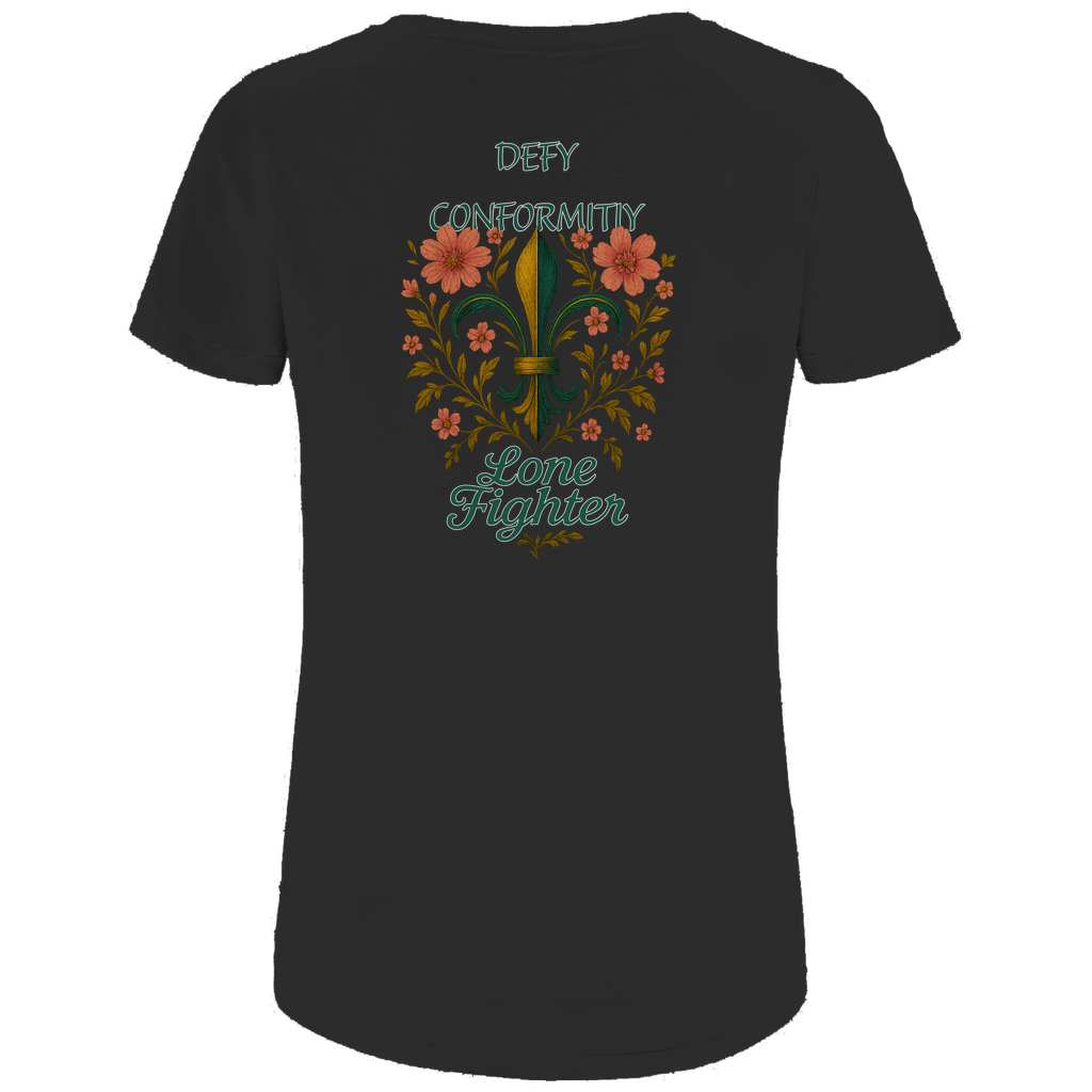 Damen Premium Bio T-Shirt Fleur de lis