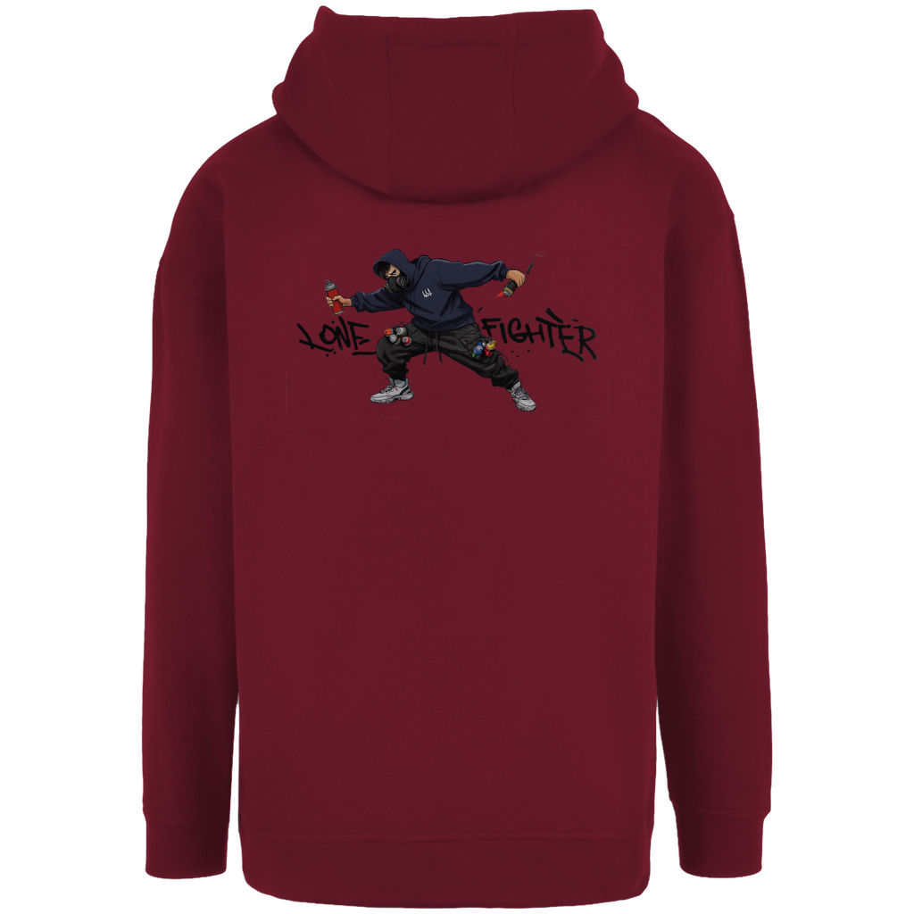 Unisex Oversize Hoodie Spray Alone, Fight Alone