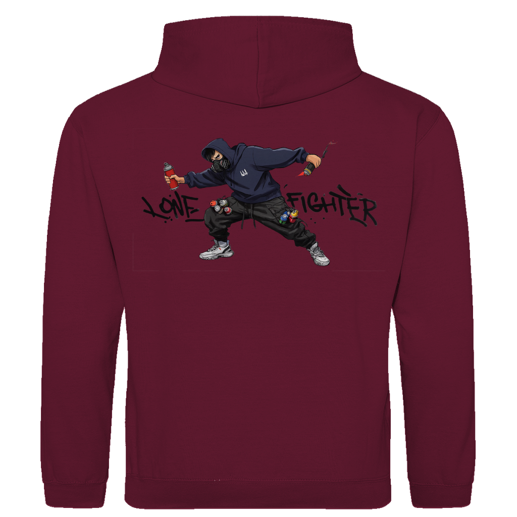 Herren Hoodie Spray Alone, Fight Alone