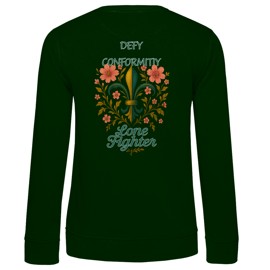 Damen Premium Bio Sweatshirt Fleur de lis