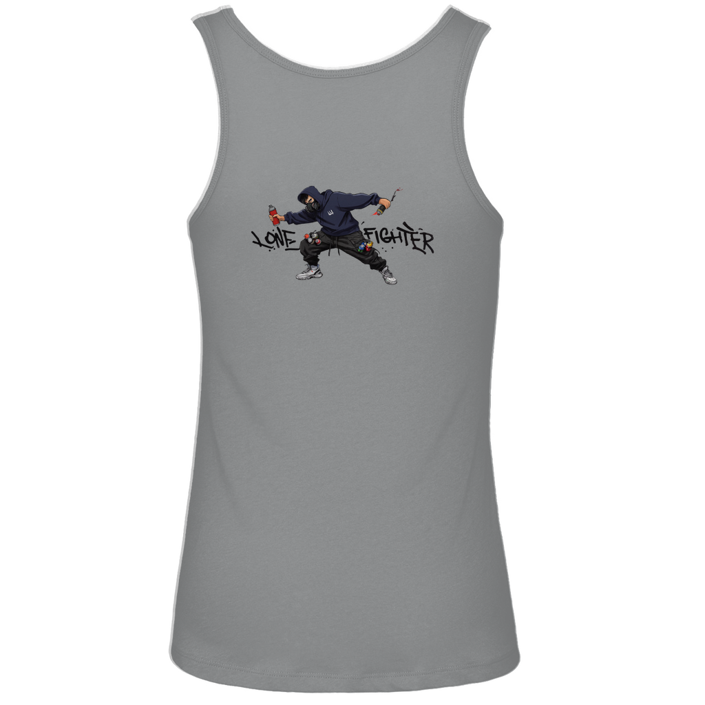 Damen Premium Organic Tank Top Spray Alone, Fight Alone