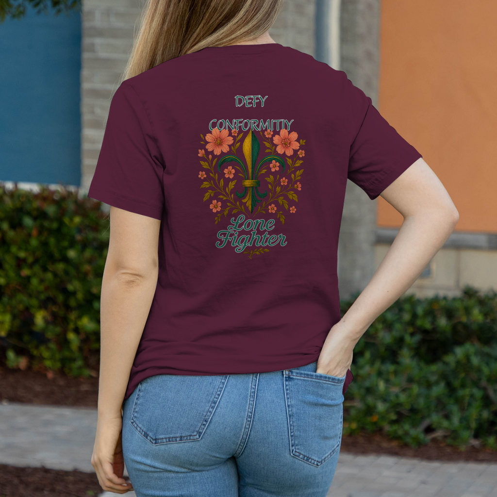 Damen T-Shirt Fleur de lis