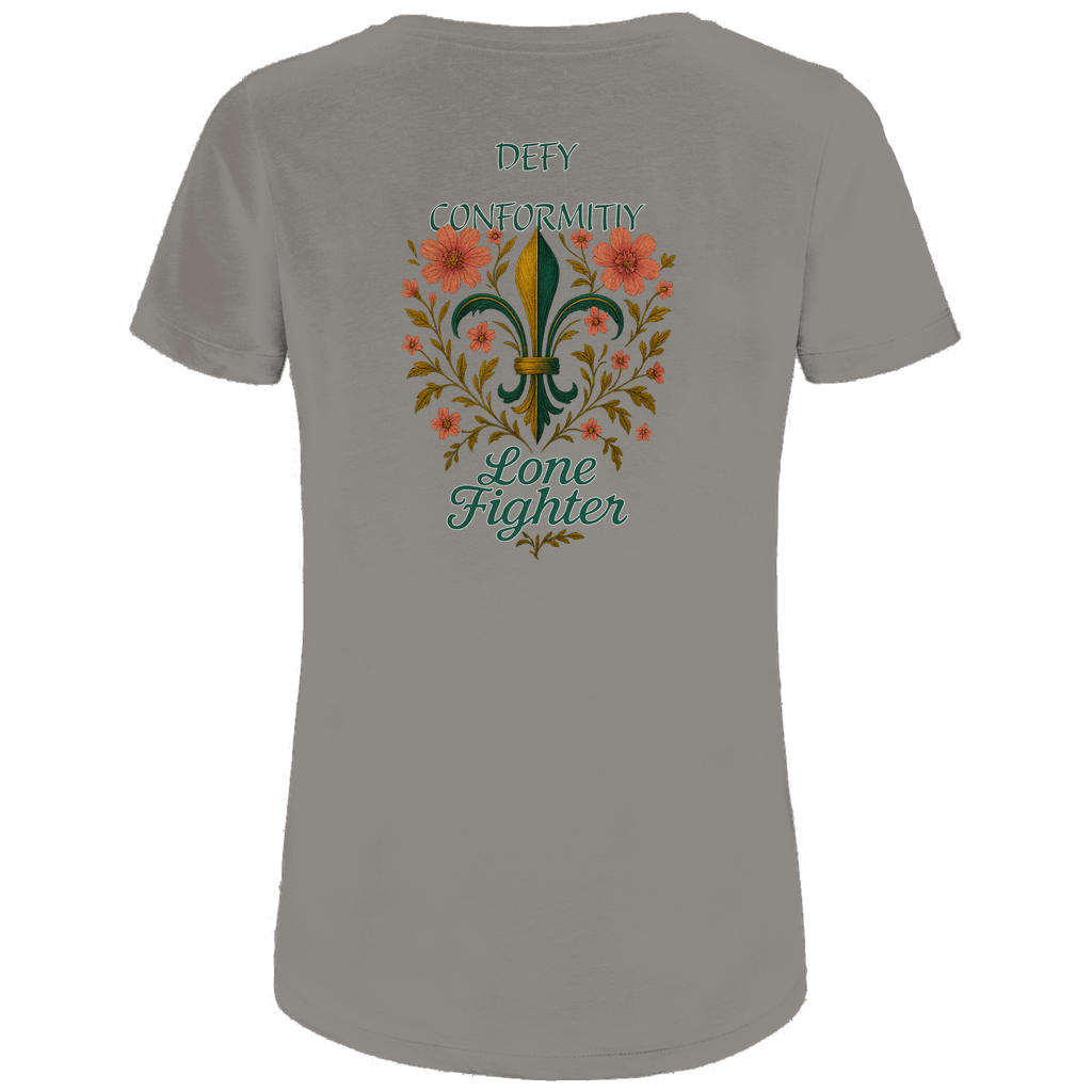 Damen Premium Bio T-Shirt Fleur de lis