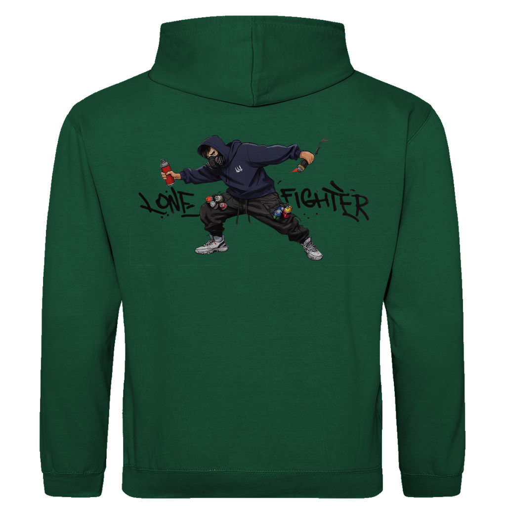 Herren Hoodie Spray Alone, Fight Alone