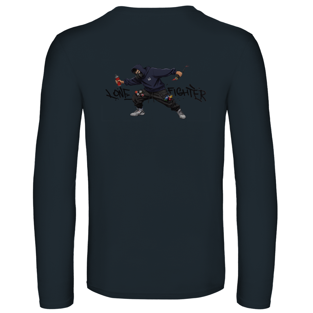 Unisex Langarmshirt Spray Alone, Fight Alone