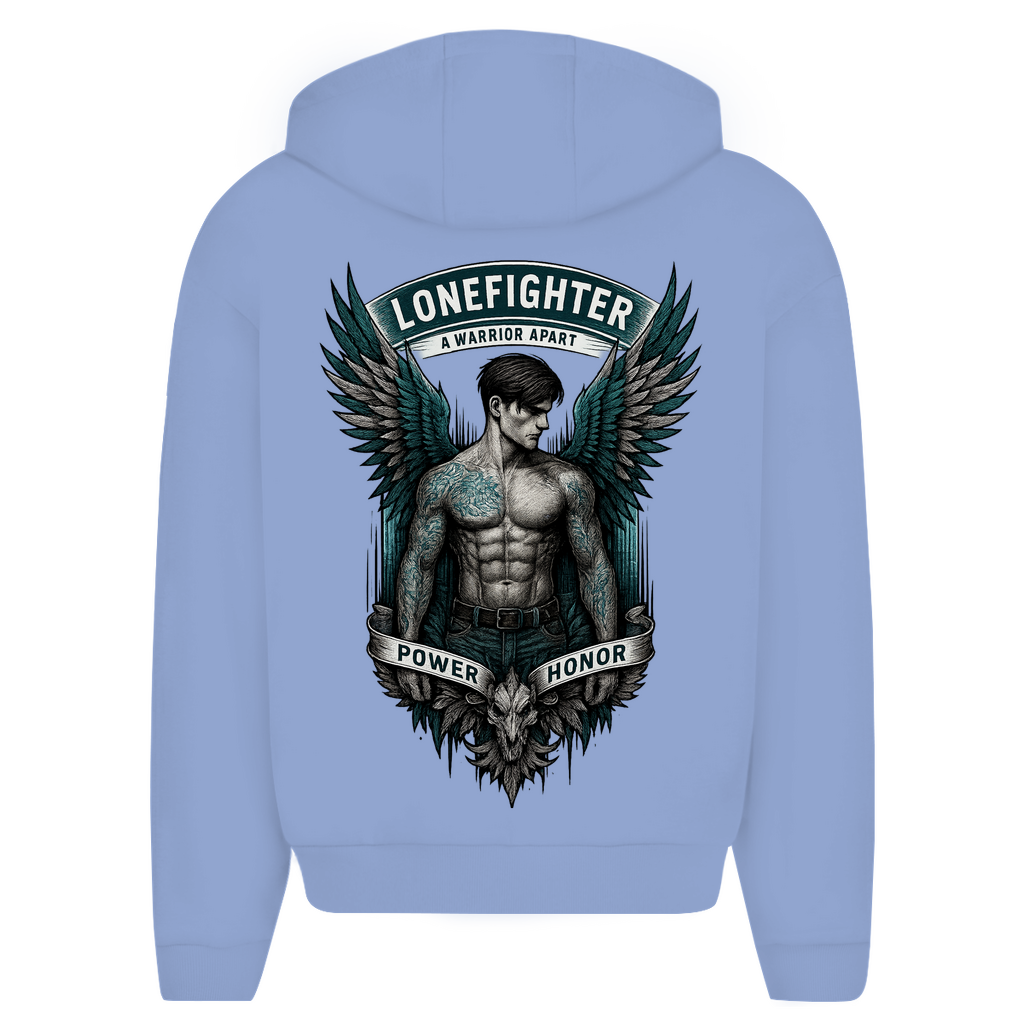 Herren Oversize Zipper Hoodie Warrior Soul