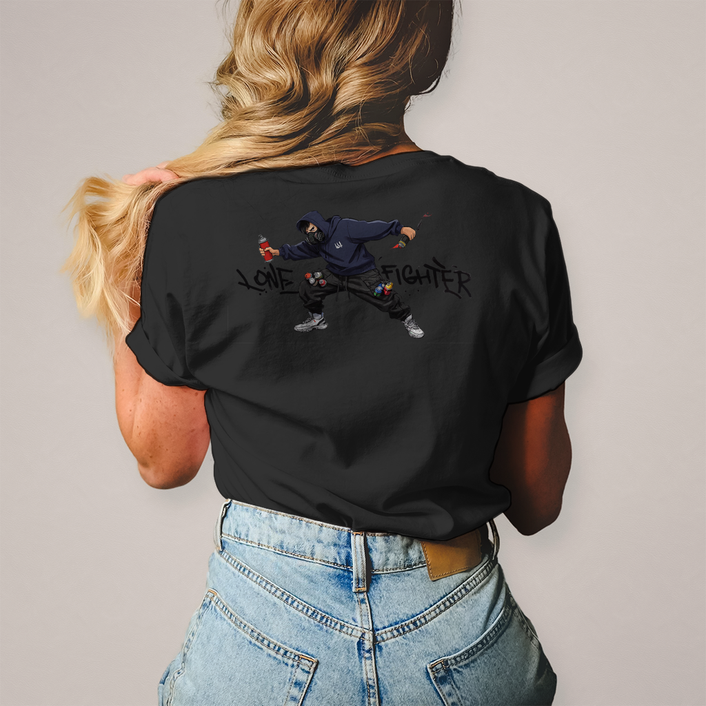 Damen T-Shirt Spray Alone, Fight Alone
