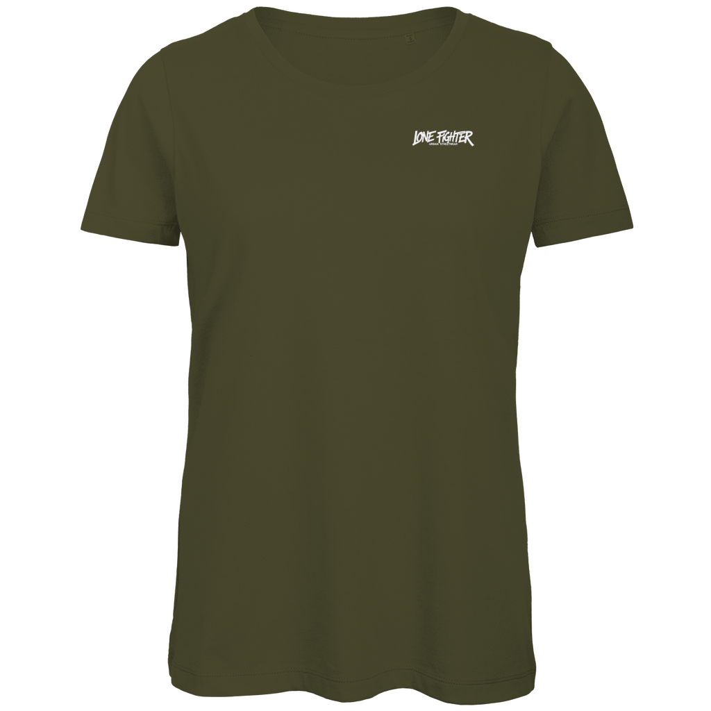 Damen Premium Bio T-Shirt Spray Alone, Fight Alone