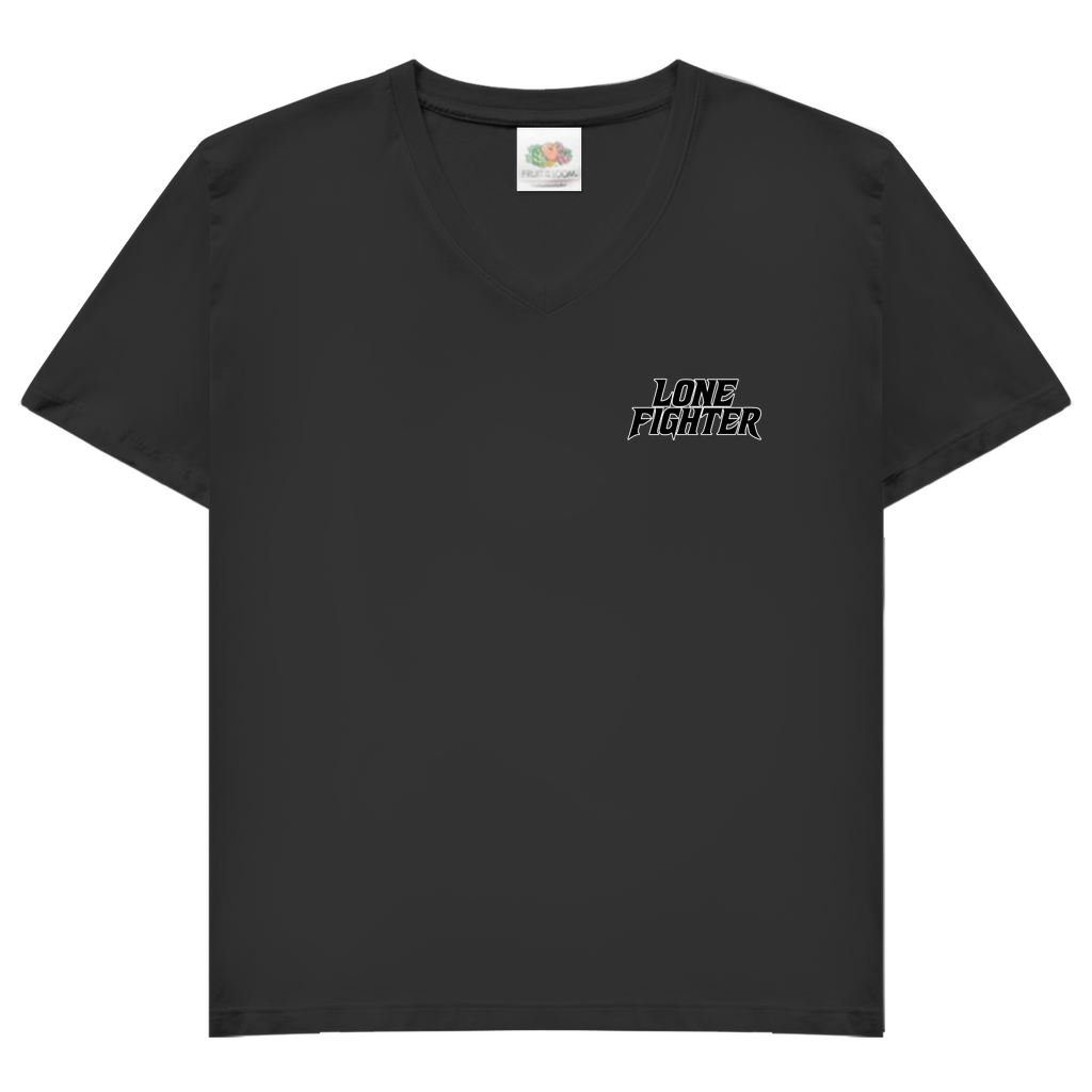 Damen Basic V-Neck T-Shirt Defy the System