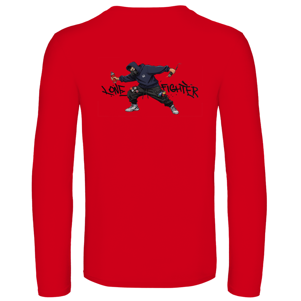 Unisex Langarmshirt Spray Alone, Fight Alone