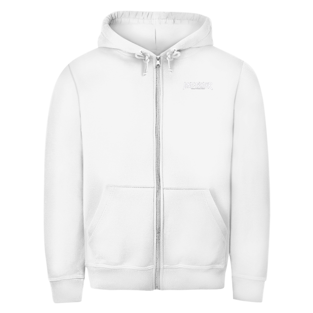 Herren Zipper Hoodie Spray Alone, Fight Alone