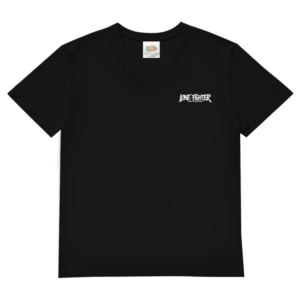 Herren Basic V-Neck T-Shirt Spray Alone, Fight Alone