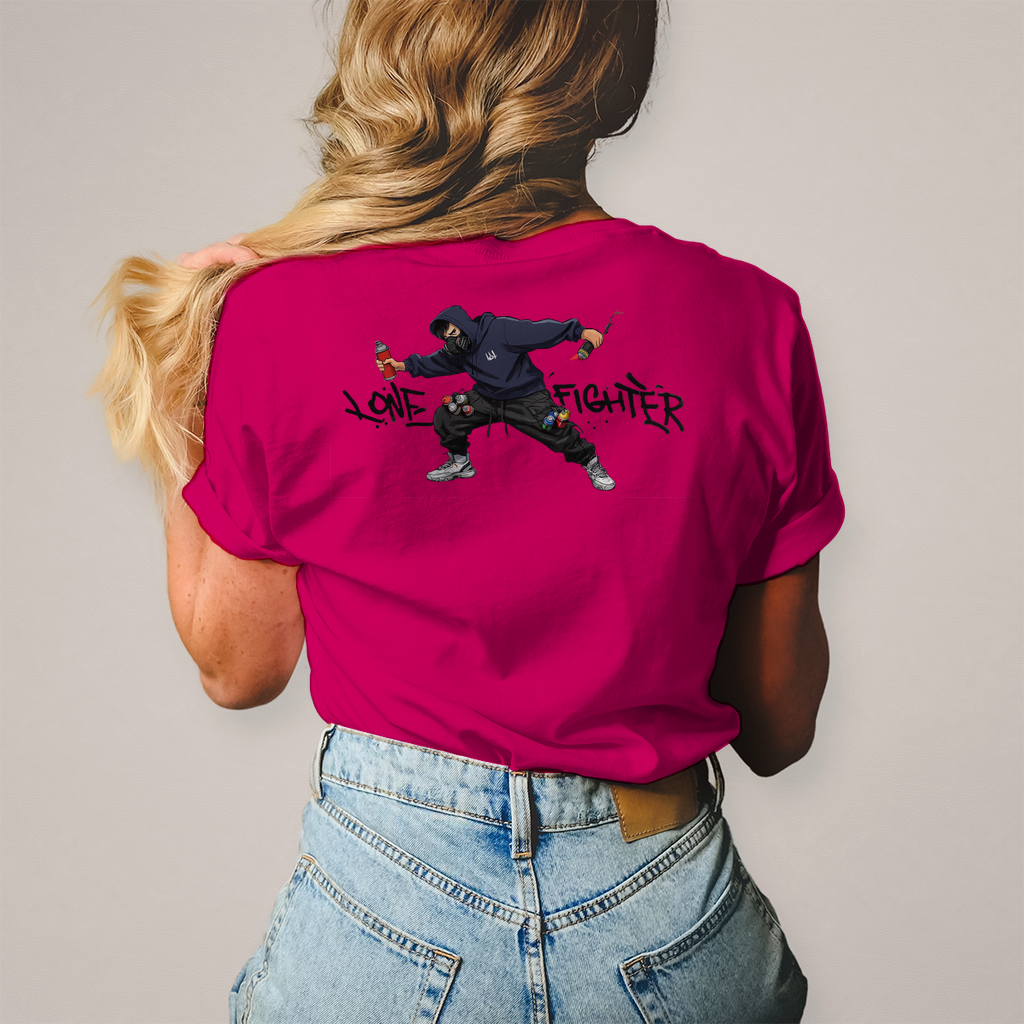 Damen T-Shirt Spray Alone, Fight Alone