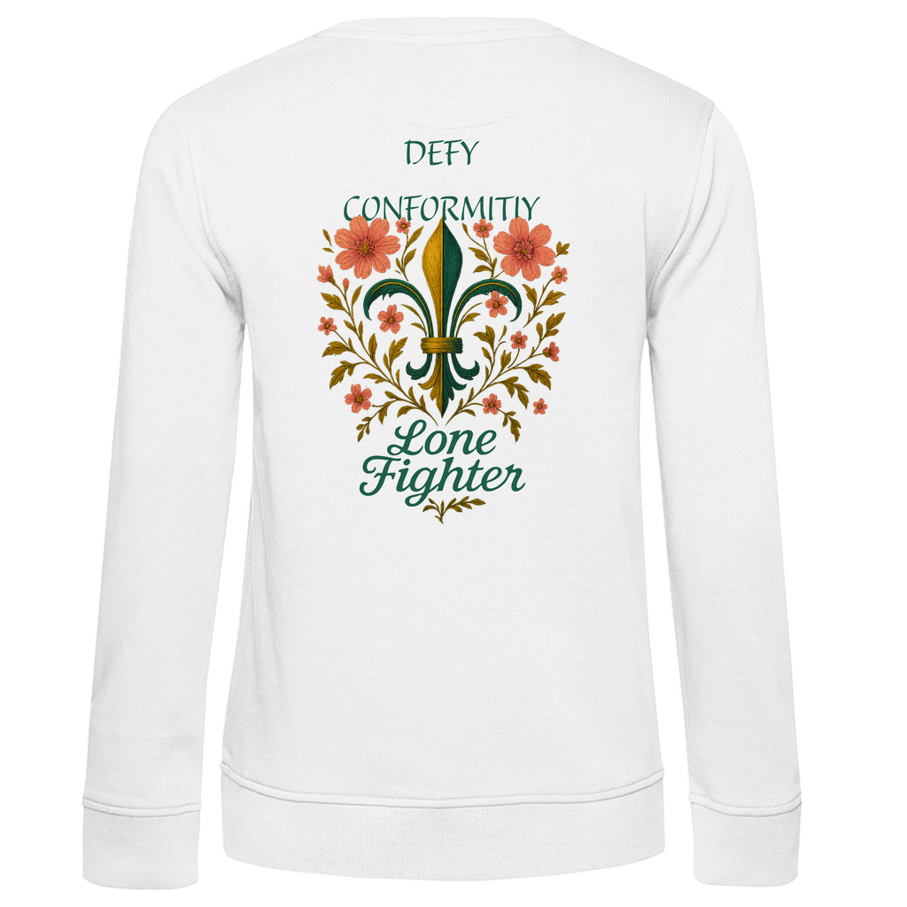 Damen Premium Bio Sweatshirt Fleur de lis
