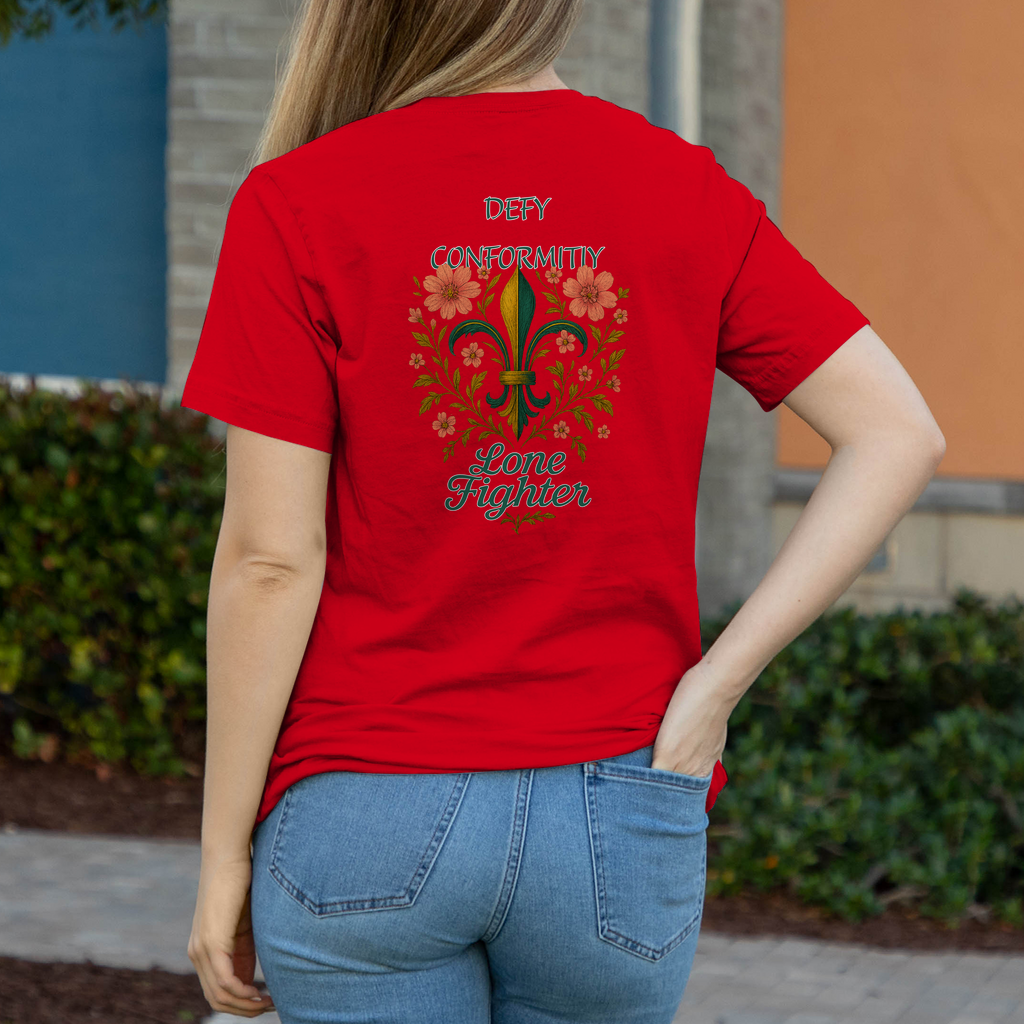 Damen T-Shirt Fleur de lis