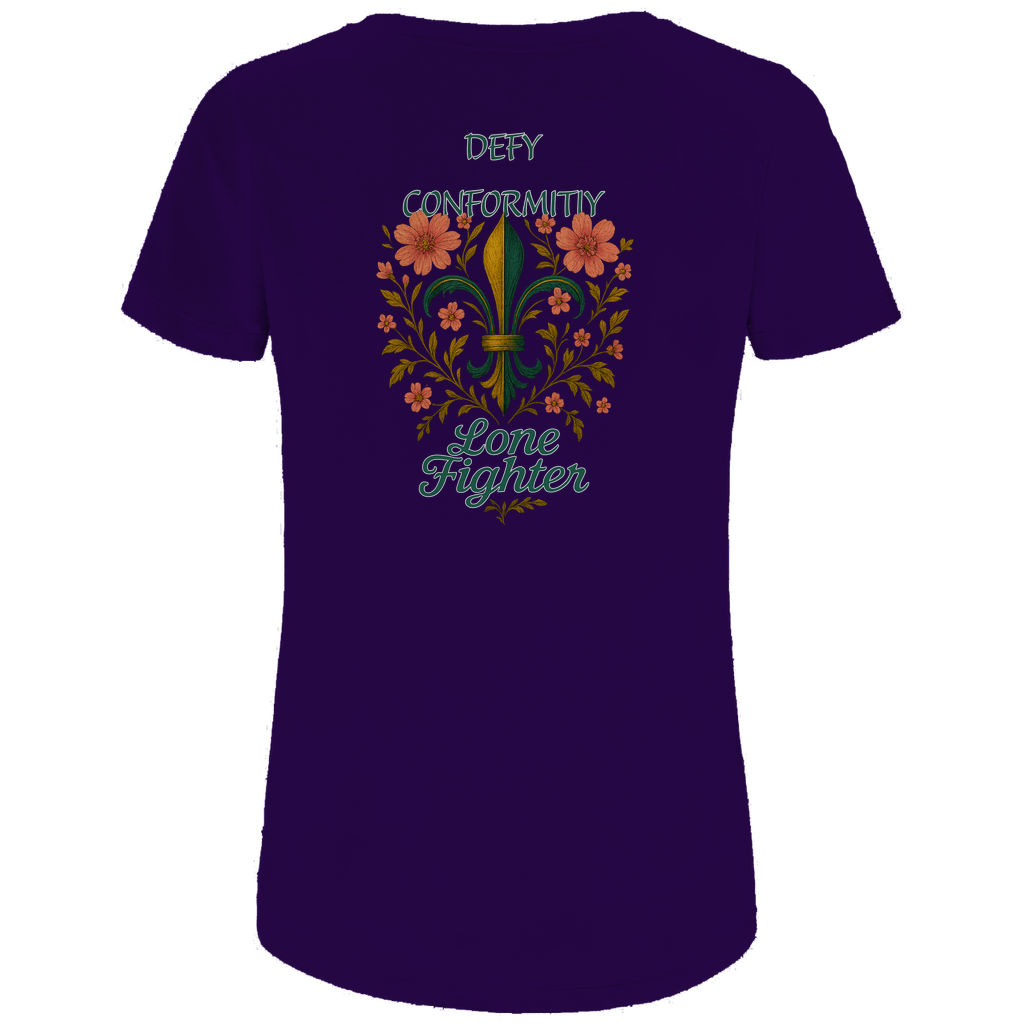 Damen Premium Bio T-Shirt Fleur de lis