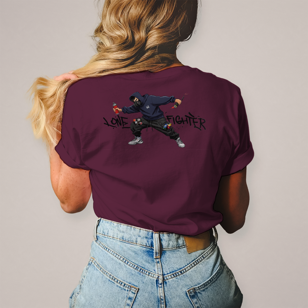 Damen T-Shirt Spray Alone, Fight Alone